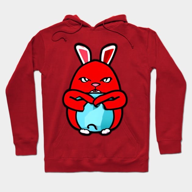 Red Bunny Easter Hoodie by YungBick